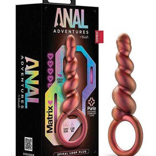 Blush Anal Adventures Matrix Beaded Loop Plug - Copper