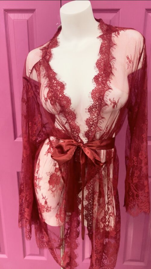 Red Lace Robe - Love Shack Boutique