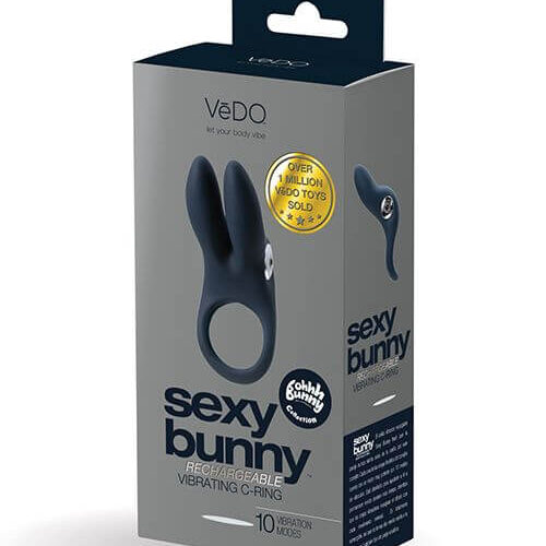 VeDO Sexy Bunny Rechargeable Ring - Just Black