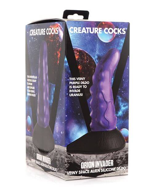Creature Cocks Orion Invader Veiny Space Alien Silicone Dildo – Purple/Black