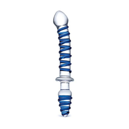 Glas 10" Mr. Swirly Double Ended Glass Dildo & Butt Plug