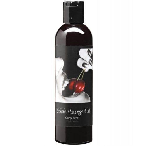 Earthly Body Edible Massage Oil - 8 oz - Cherry