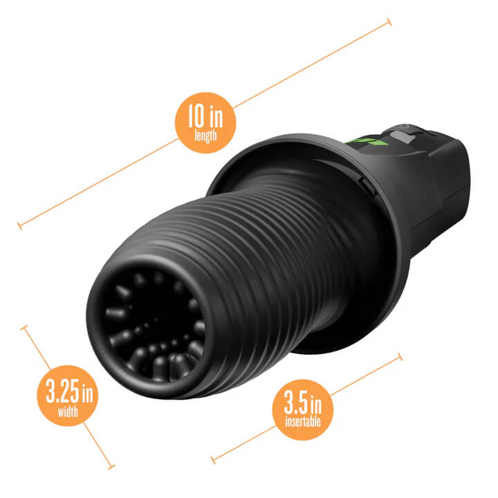 M For Men By Blush 3rd Base – 360° Rotating & Vibrating Automatic Oral Masturbator Simulator With Wrapped Sleeve – Black - Image 3