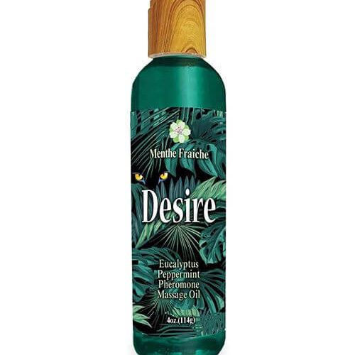 Desire Pheromone Massage Oil 4oz - Eucalyptus/Peppermint