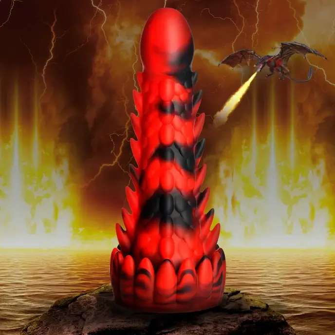 Creature Cock Demon Rising Scaly Dragon Silicone Dildo
