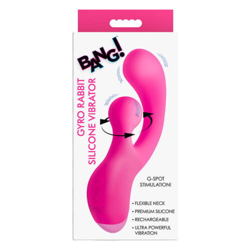 Bang! Gyro Silicone Rabbit Vibe in Pink